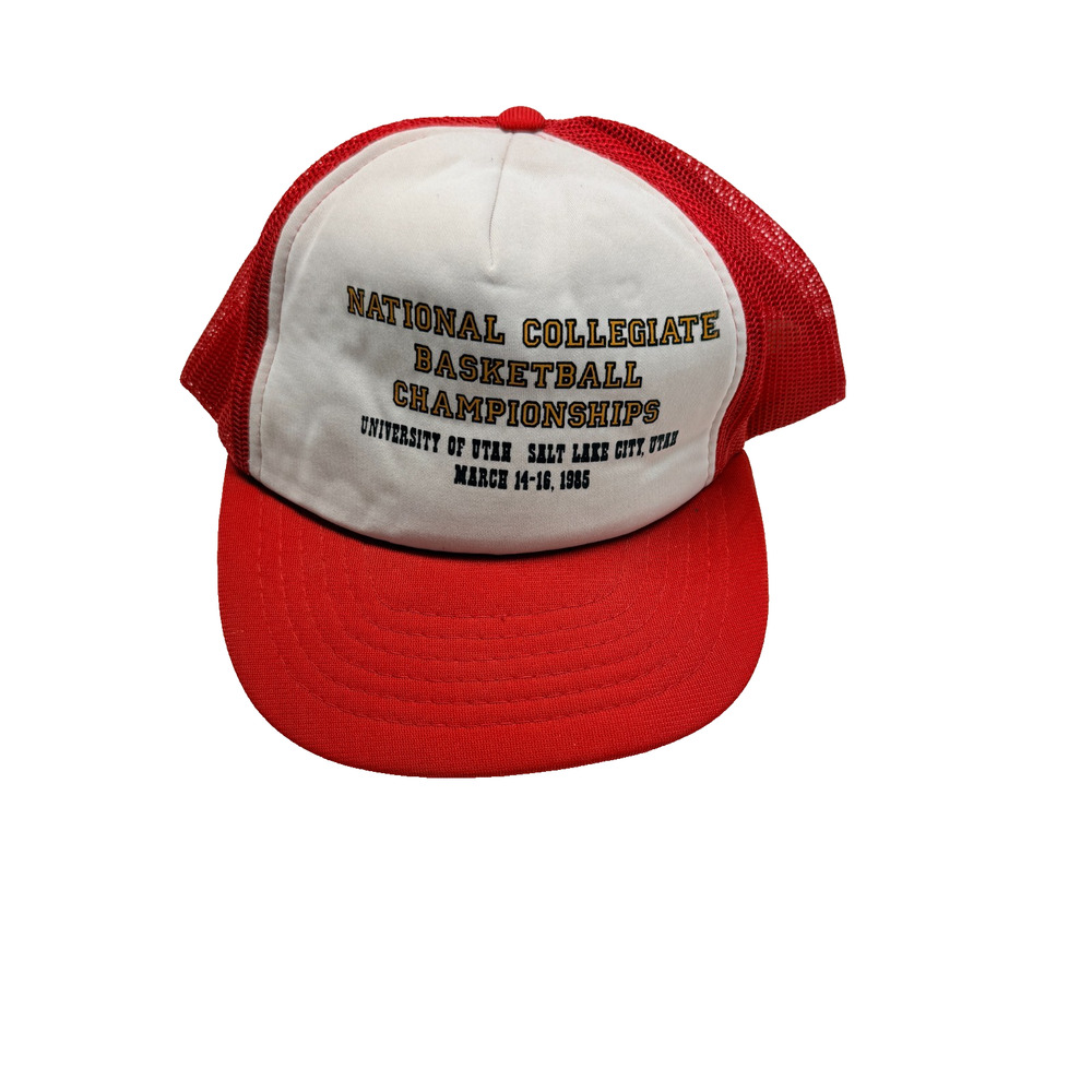 VTG 1985 March Madness NCAA basketball championships University Utah Trucker Hat